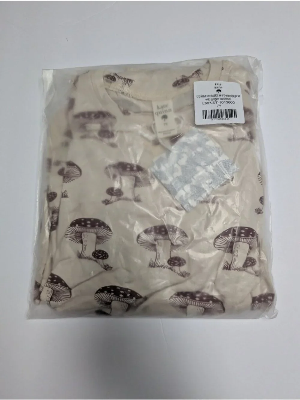 Kate Quinn Long Sleeve Jogger Set Bamboo Wild Ginger Toadstool 7Y Mushroom